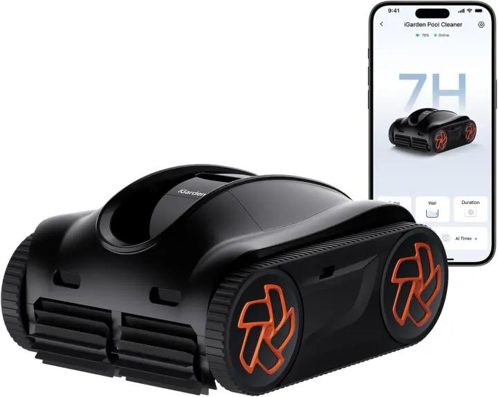 iGarden K Series Cordless Robotic Pool Cleaner — Long-Run Vacuum
