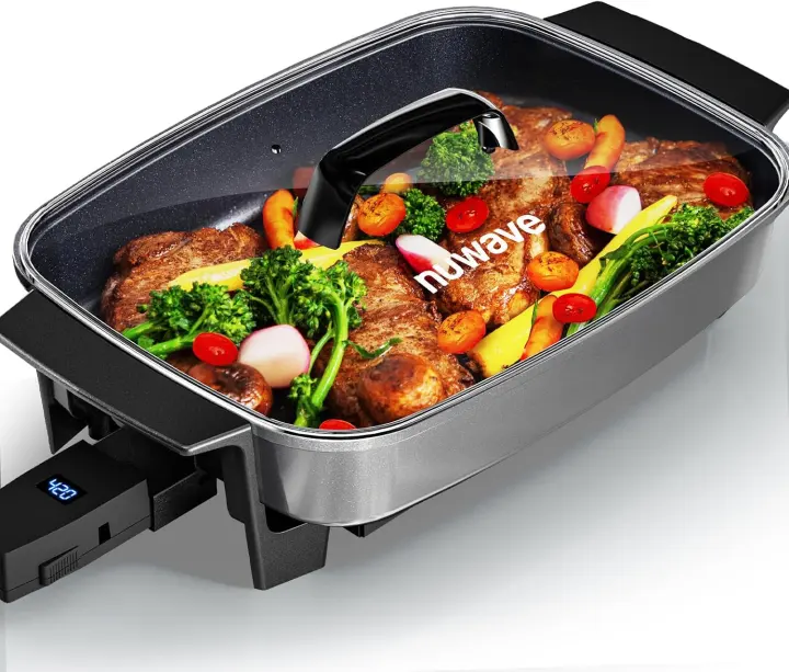 Medley XL Digital Electric Skillet — Family-Size Electric Griddle