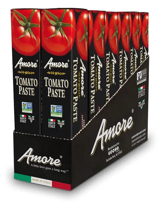 Vegan Double-Concentrated Tomato Paste Tubes — Made in Italy (12-Pack)